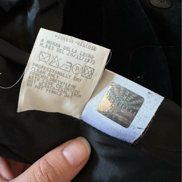 Black Velvet Versace Jeans Couture Blazer (small) - Picture 6 of 7